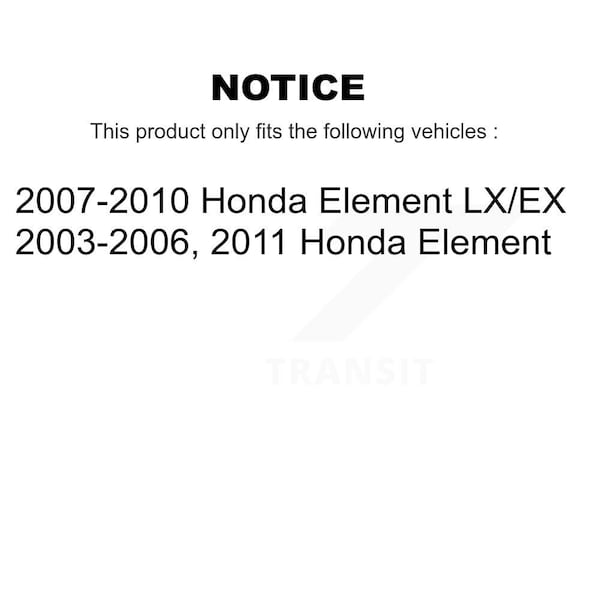 Front Right Complete Shock Assembly And TQ Link Kit For Honda Element